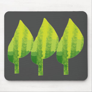 Mousepad design verde folha da natureza