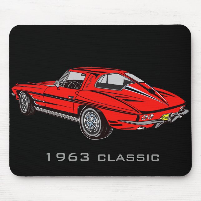 Mousepad Design Vermelho 1963 Clássico (Frente)