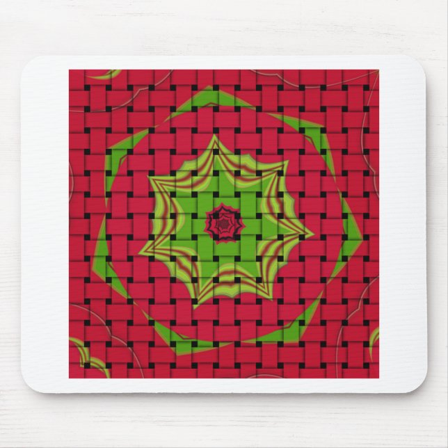 Mousepad Design vermelho-tecido africano (Frente)