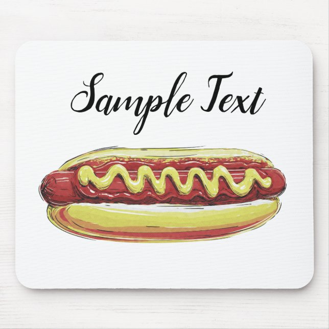 MOUSEPAD DESIGN VETORIAL DE COMIDA HOTDOG (Frente)