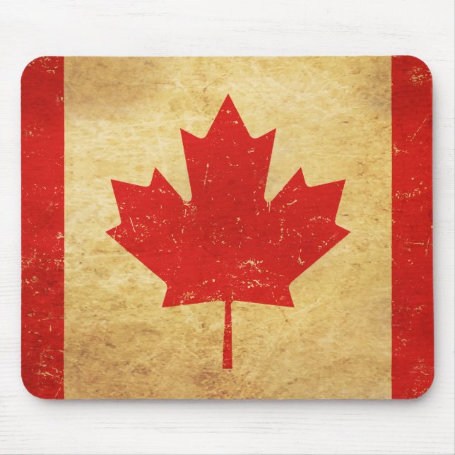 Mousepad Design Vintage Bandeira do Canadá (Frente)