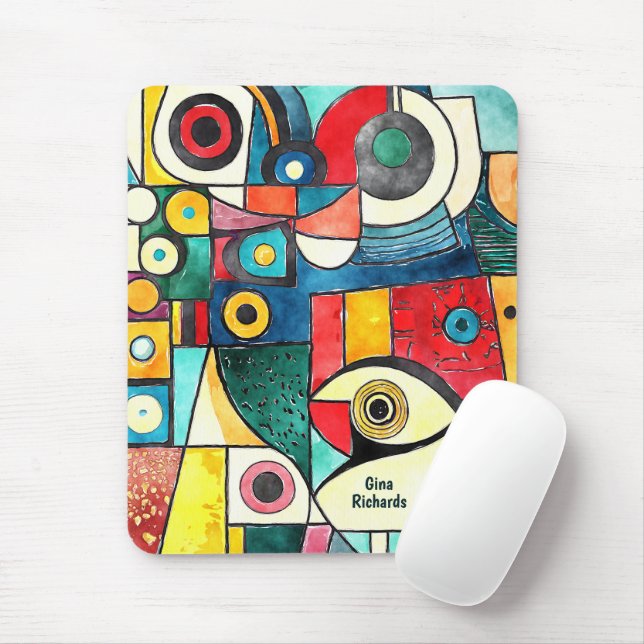 Mousepad Designo Cubismo (Com mouse)