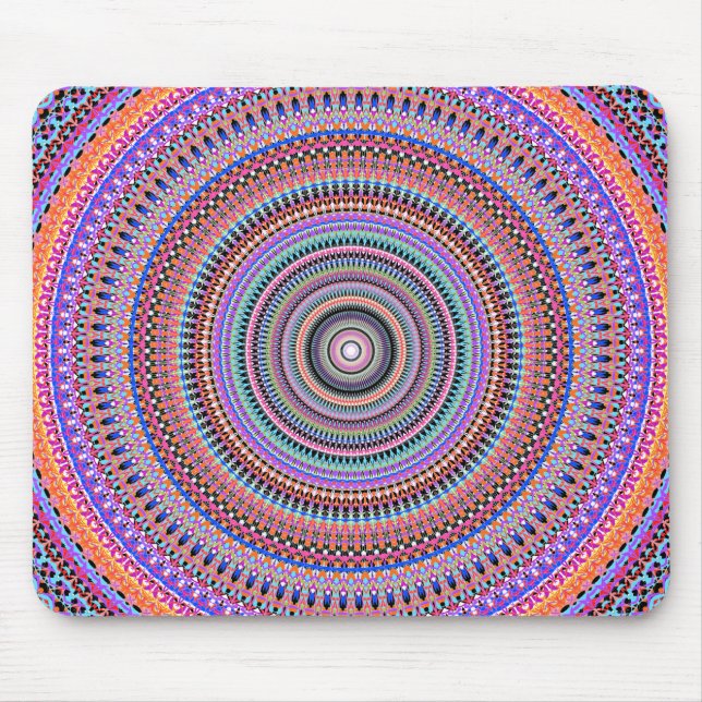 Mousepad designs de mandala coloridas (Frente)