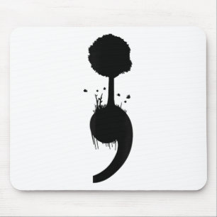 Mousepad Designs de Sensibilização para a Saúde Mental Árvo