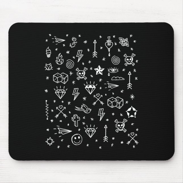 Mousepad Designs de Tatuagem Americana Flash, Tradicional (Frente)