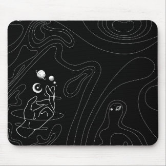 Mousepad Deskmat de arte de linha espacial