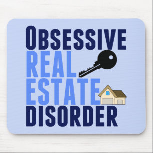 Mousepad Desordem obsessiva dos bens imobiliários engraça