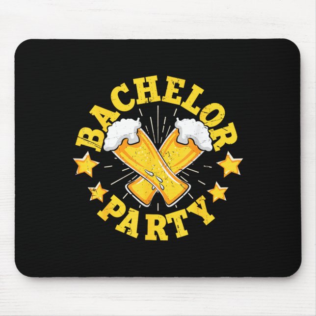 Mousepad Despedida de Solteiro Divertida do Noivo (Frente)