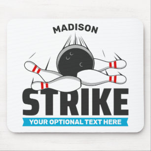 Mousepad Destaque de Nome Personalizado e Boliche de Texto