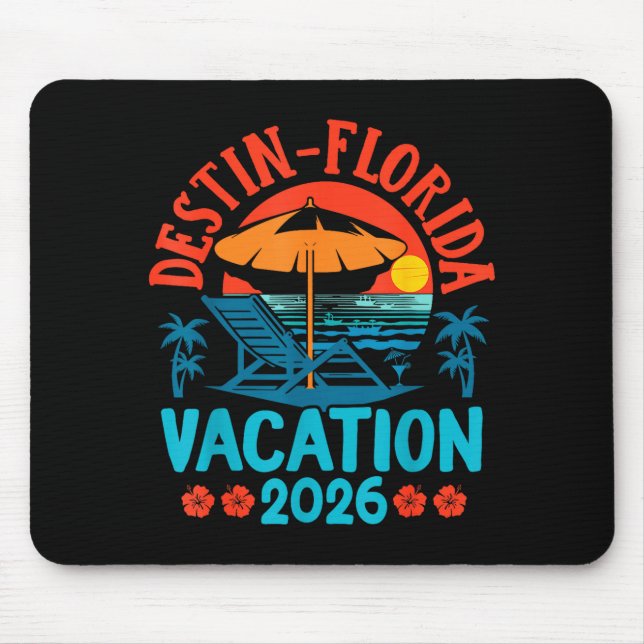 Mousepad Destin Florida 2026 Family Vacation Beach Summer V (Frente)