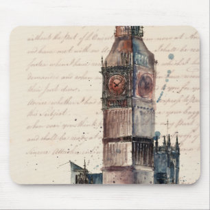 Mousepad Destinos Letras Vintage Do Big Ben