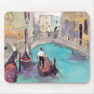 Mousepad Destinos Watercolor Venice Gondola Ride