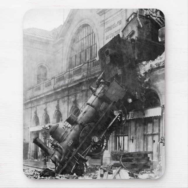 Mousepad Destruição do trem em Montparnasse 1895 (Frente)