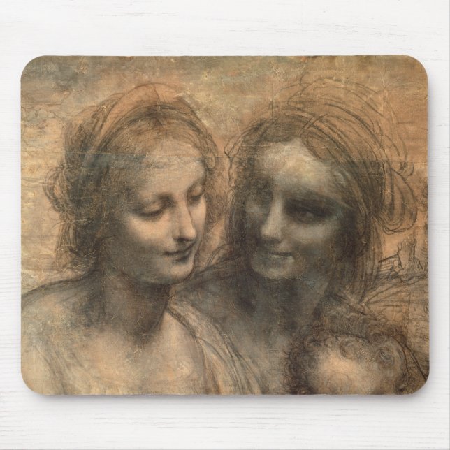 Mousepad Detalhe das cabeças do Virgin e do St Anne (Frente)