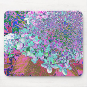 Mousepad Detalhe de Aqua Elegante e Hydrangea de luz do Lim