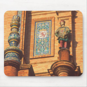 Mousepad Detalhe de estátua de cerâmica na Plaza de Espana