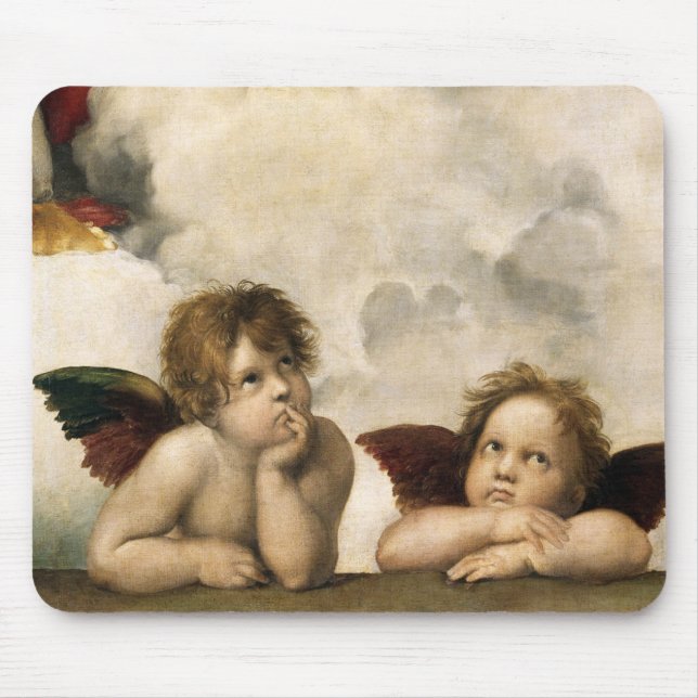 Mousepad Detalhe de Sistine Madonna, Raphael (Frente)