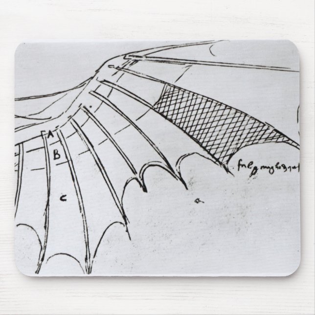 Mousepad Detalhe de uma asa mecânica (Frente)