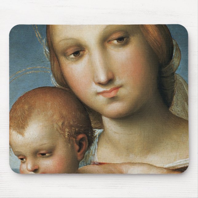 Mousepad Detalhe de <Virgin and Child> Atribuído a Rapha (Frente)