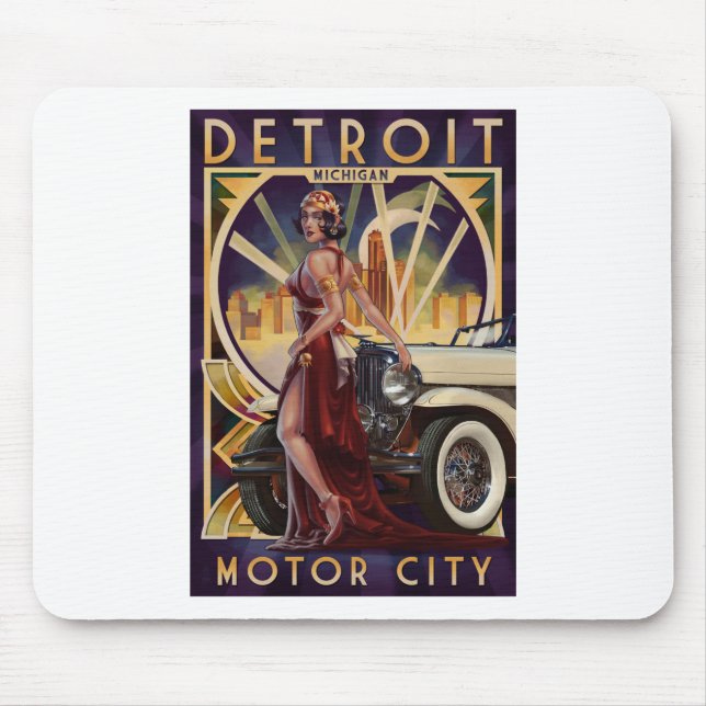 Mousepad Detroit, Michigan | Motor City (Frente)