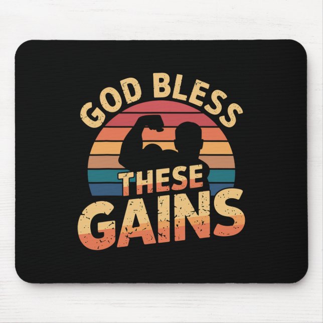 Mousepad Deus abençoe Destes Ganhos Construção De Bacalhau  (Frente)