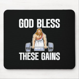 Mousepad Deus abençoe Destes Ganhos Na Construção De Pormen