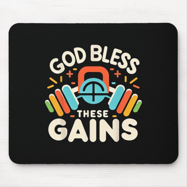 Mousepad Deus abençoe Estes Ganham Construção De Ardósia Mu (Frente)