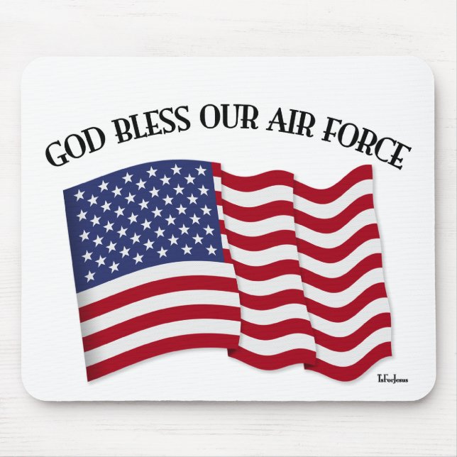 Mousepad DEUS ABENÇOE NOSSAS FORÇAS AÉREAS com a bandeira d (Frente)