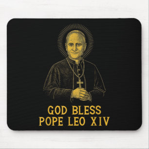 Mousepad Deus abençoe Novo Papa Leo Xiv Igreja Católica Fé