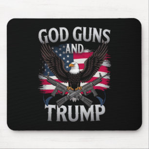 Mousepad Deus Armas E Trump Águia Bandeira Americana Antiga