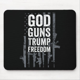 Mousepad Deus Armas Trump Liberdade - Camisa Divertida Pro 