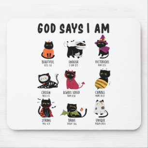 Mousepad Deus Bonito Diz Que Eu Sou Gato E Engraçado Alho C