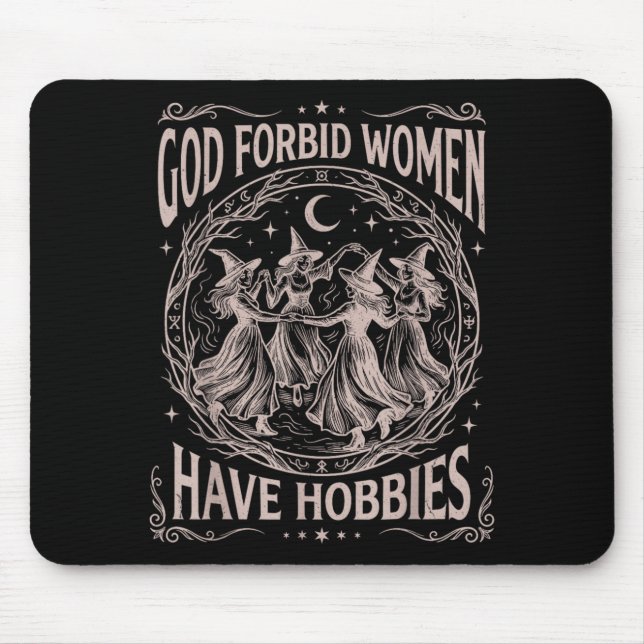 Mousepad Deus Celestial Retrô Proíbe Mulheres de Ter Passat (Frente)