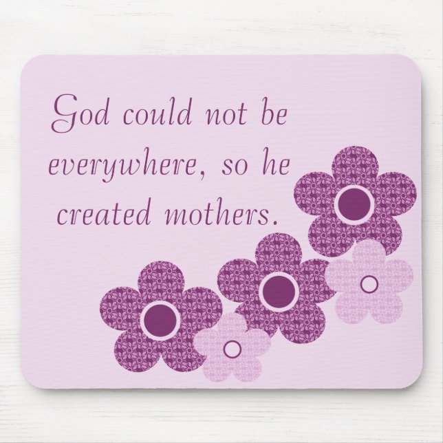 Mousepad Deus Criou as mães, flower Mousepad, Lavanda (Frente)