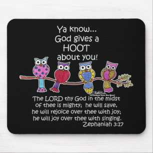 Mousepad Deus dá uma coruja