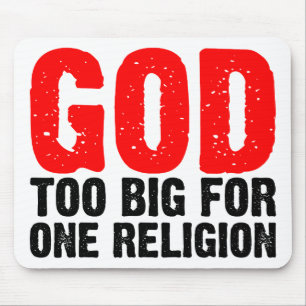 MOUSEPAD DEUS DEMASIADO GRANDE PARA UMA RELIGIÃO
