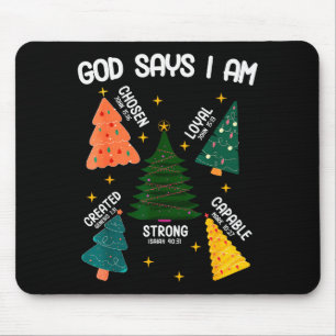 Mousepad Deus Diz Eu Sou Amante de Árvore de Natal Homens M