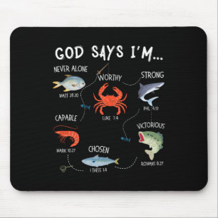 Mousepad Deus Diz Que Estou Pescando Versículo Bíblico Chri