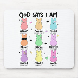 Mousepad Deus Diz Que Sou Cristão Meninas Toddler Kids Ea