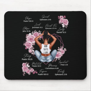 Mousepad Deus Diz Que Sou Melanina História Negra Mês Afric