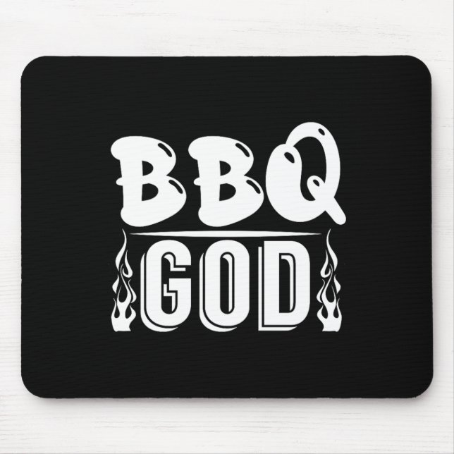 Mousepad Deus do Churrasco Grill Entusiasta de Churrasco (Frente)