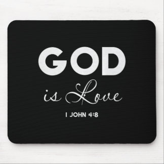 Mousepad Deus é Amor 1 João 4_8 Versículo Bíblico Escritura