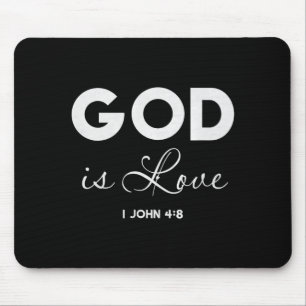 Mousepad Deus é Amor 1 João 4_8 Versículo Bíblico Escritura