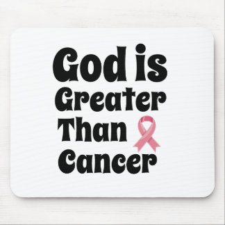 Mousepad Deus é maior que o Cancer - Fé Inspiradora