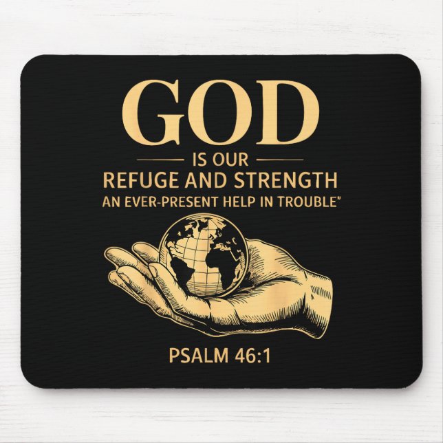 Mousepad Deus É Nosso Refúgio E Força – Salmo 46_1 Cristo (Frente)
