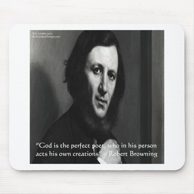 Mousepad Deus é o poeta perfeito, Robert Browning (Frente)