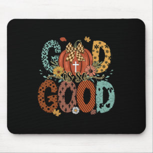 Mousepad Deus É Tão Bom Obrigado De Abóbora De Outono Crist