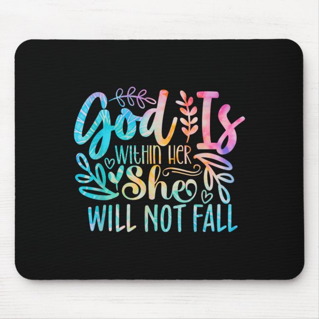 Mousepad Deus Está Dentro Não Citação Versículo Bíblico Rel (Frente)