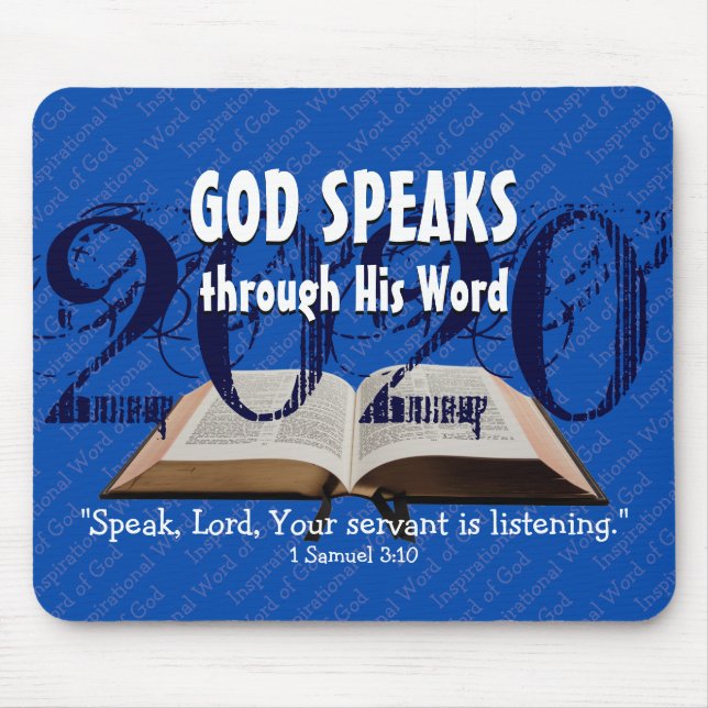 Mousepad DEUS FALA Ano Bíblico 2020 Escritura Personalizada (Frente)