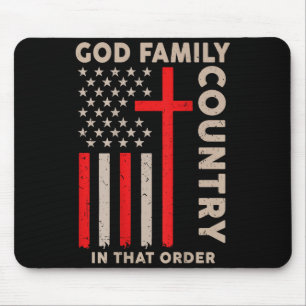 Mousepad Deus Família País Nessa Ordem Patriota Cristão